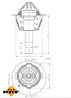 TERMOSTAT LICHID RACIRE NRF 725189 - Compatibil cu AUDI, SEAT, SKODA, VW