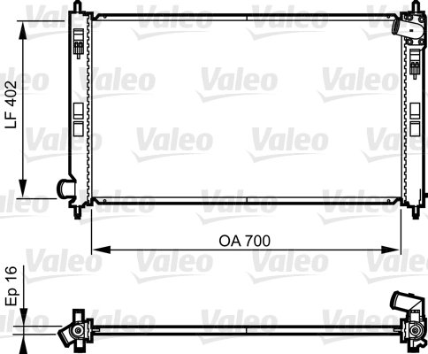 RADIATOR RACIRE MOTOR VALEO 735575 - Compatibil cu CITROEN, MITSUBISHI, PEUGEOT, PROTON