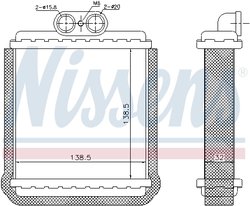 Schimbator caldura incalzire habitaclu Nissens 73751