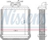 Schimbator caldura incalzire habitaclu Nissens 73751
