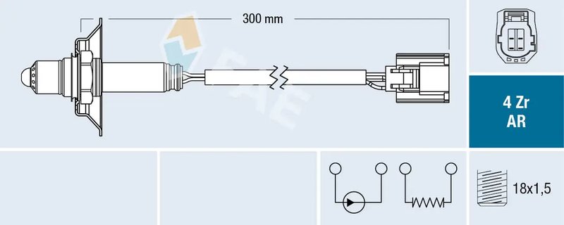 SONDA LAMBDA FAE 75624 - Compatibil cu MAZDA