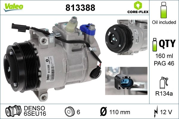 COMPRESOR CLIMATIZARE VALEO 813388 - Compatibil cu MERCEDES-BENZ