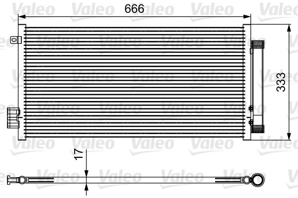 RADIATOR CLIMATIZARE VALEO 814111 - Compatibil cu FIAT