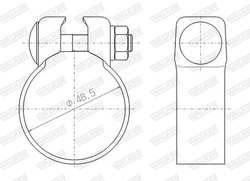 COLIER ESAPAMENT WALKER 81985 - Compatibil cu AUDI, BMW, CITROEN, DACIA, FIAT, FORD, MINI, NISSAN, OPEL, PEUGEOT, RENAULT, SEAT,