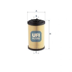 FILTRU SISTEM HIDRAULIC PRIMAR UFI 83.076.00 - Piesa auto compatibila cu mai multe marci