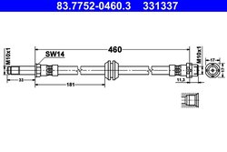 FURTUN FRANA ATE 83.7752-0460.3 - Compatibil cu BMW