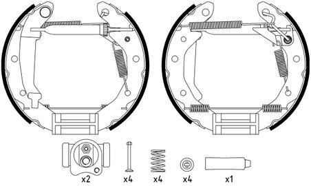 Set saboti frana Textar 84054000