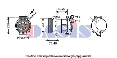 Compresor climatizare AKS Dasis 851813N
