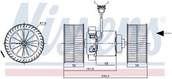 VENTILATOR HABITACLU NISSENS 87400 - Compatibil cu MERCEDES-BENZ