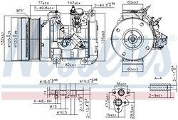 COMPRESOR CLIMATIZARE NISSENS 890153 - Compatibil cu TOYOTA