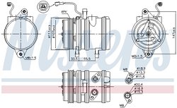 COMPRESOR CLIMATIZARE NISSENS 89275 - Compatibil cu CHEVROLET, DAEWOO