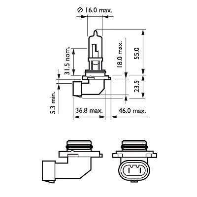 BEC, FAR FAZA LUNGA PHILIPS 9005PRB1 - Compatibil cu ALFA ROMEO, ALPINA, AUDI, BMW, CADILLAC, CHEVROLET, CHRYSLER, CITROEN, DAIH