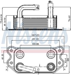 RADIATOR ULEI / TERMOFLOT NISSENS 90714 - Compatibil cu FORD, VOLVO