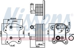 RADIATOR ULEI / TERMOFLOT NISSENS 90801 - Compatibil cu OPEL, VAUXHALL