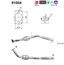 CATALIZATOR AS 91054 - Compatibil cu SUZUKI