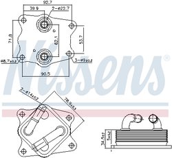 RADIATOR ULEI / TERMOFLOT NISSENS 91442 - Compatibil cu LEXUS, TOYOTA