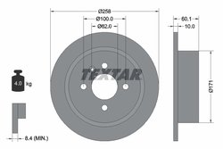 DISC FRANA TEXTAR 92019200 - Compatibil cu BMW