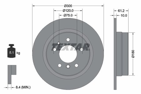 Disc frana Textar 92042303