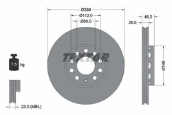 Disc frana Textar 92057605