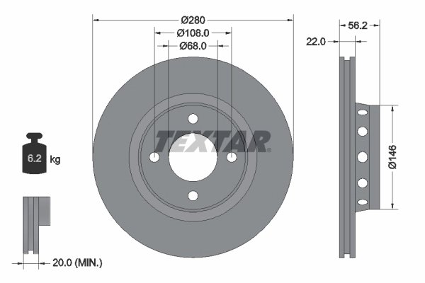 Disc frana Textar 92060600