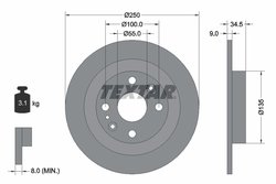 Disc frana Textar 92061700