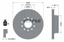 DISC FRANA TEXTAR 92068400 - Compatibil cu AUDI