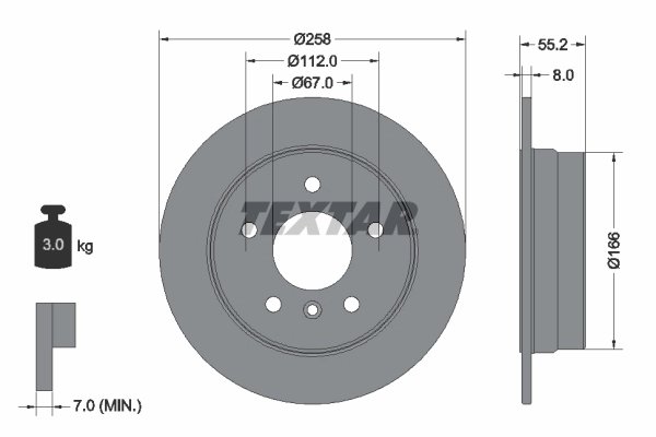 Disc frana Textar 92099703