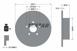 DISC FRANA TEXTAR 92126503 - Compatibil cu TOYOTA