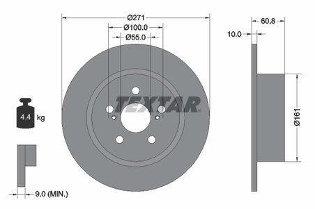 DISC FRANA TEXTAR 92126503 - Compatibil cu TOYOTA