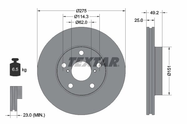 Disc frana Textar 92139703