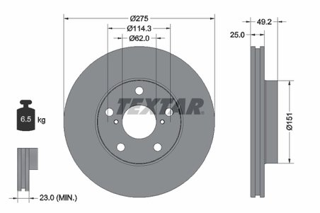Disc frana Textar 92139703