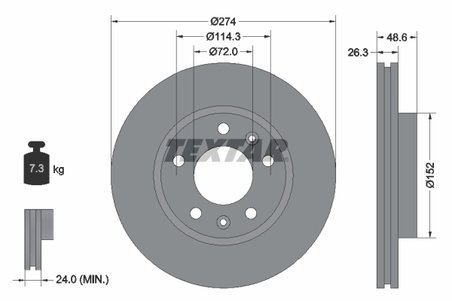 Disc frana Textar 92146900
