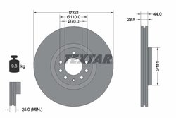 DISC FRANA TEXTAR 92149803 - Compatibil cu HSV, OPEL, VAUXHALL