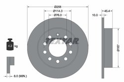 DISC FRANA TEXTAR 92166700 - Compatibil cu HYUNDAI