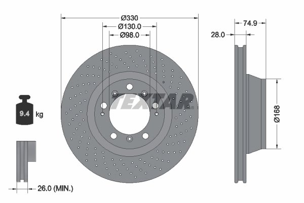 Disc frana Textar 92219005