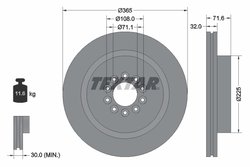 DISC FRANA TEXTAR 92223103 - Compatibil cu JAGUAR