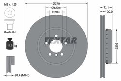 DISC FRANA TEXTAR 92265325 - Compatibil cu BMW