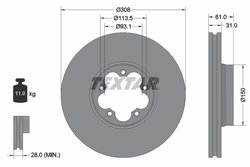 DISC FRANA TEXTAR 92274303 - Compatibil cu FORD, FORD AUSTRALIA