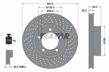 Disc frana Textar 92280005