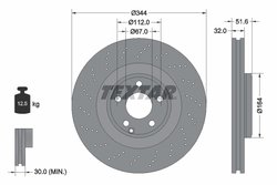 DISC FRANA TEXTAR 92289905 - Compatibil cu MERCEDES-BENZ
