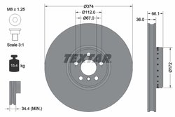 DISC FRANA TEXTAR 92290325 - Compatibil cu BMW