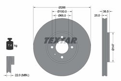 Disc frana Textar 92302303