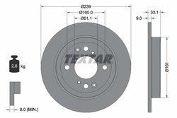 DISC FRANA TEXTAR 92304403 - Compatibil cu HONDA