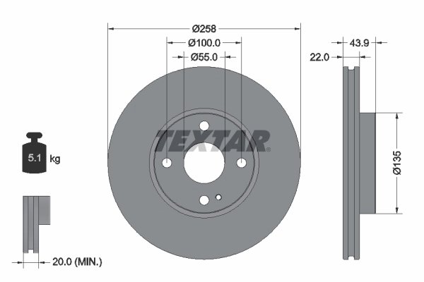 Disc frana Textar 92300903