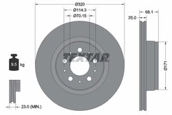 Disc frana Textar 92333005