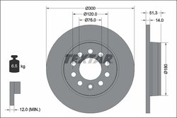 Disc frana Textar 92345203