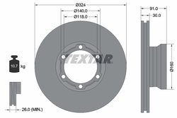 DISC FRANA TEXTAR 93087600 - Compatibil cu MERCEDES-BENZ