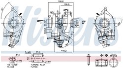TURBINA NISSENS 93467 - Compatibil cu CITROEN, FIAT, PEUGEOT