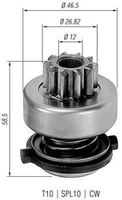 Pinion electromotor Magneti Marelli 940113020149