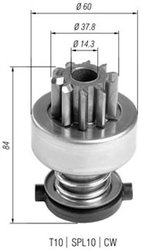Pinion electromotor Magneti Marelli 940113020403